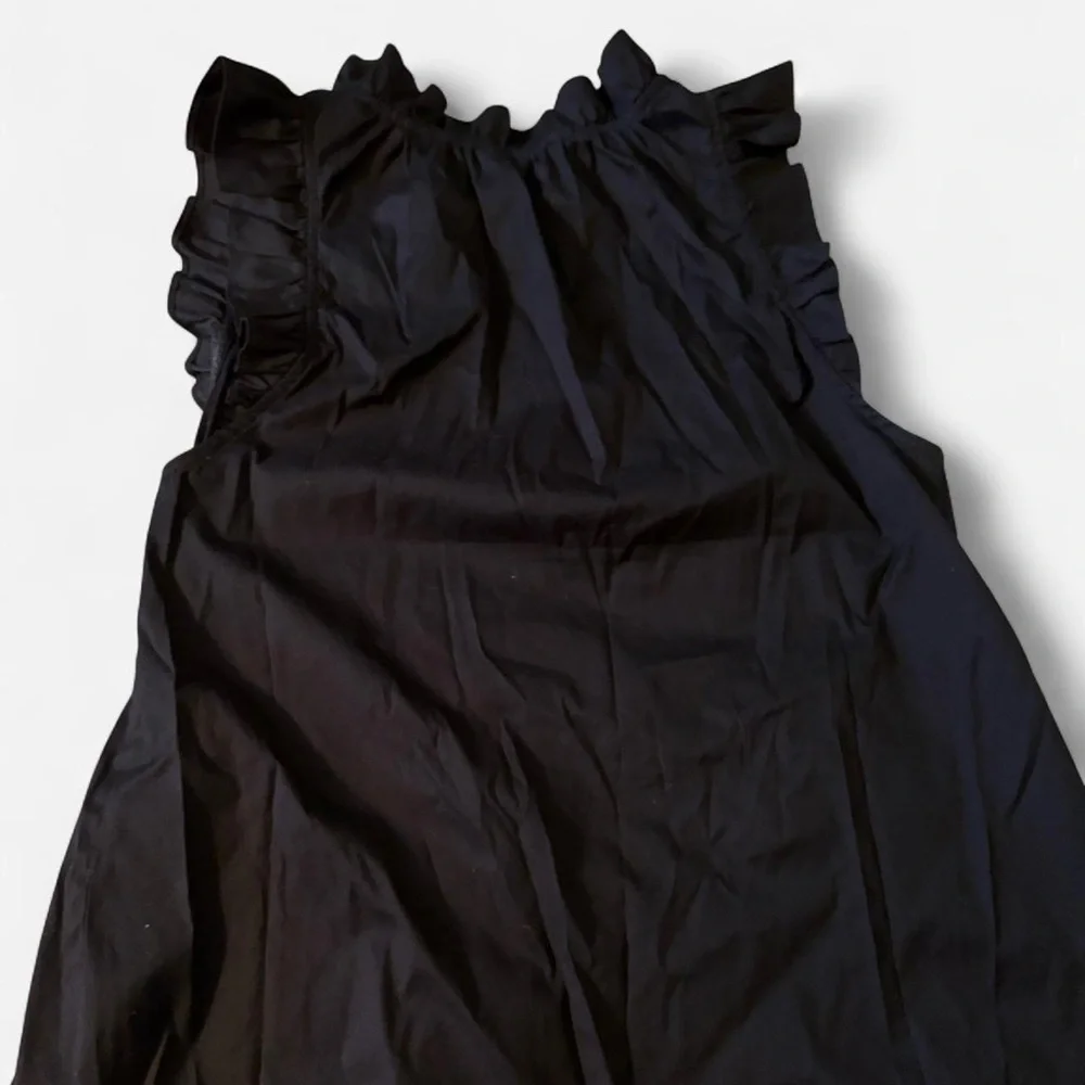 Express Black Button-Down Ruffle Blouse - Picture 4 of 4